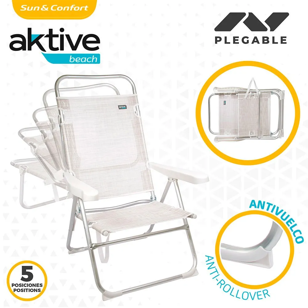 Aktive Beach Aluminum Multi Position Folding Chair 5 Aktive Beach Aluminum Multi Position Folding Chair - Image 3