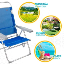 Aktive Beach Aluminum Recliner High Chair -CRESI Dive Shop aktive beach aluminum recliner high chair 4
