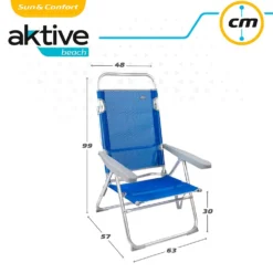 Aktive Beach Aluminum Recliner High Chair -CRESI Dive Shop aktive beach aluminum recliner high chair 5
