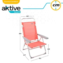 Aktive Beach Low Recliner Aluminum Chair -CRESI Dive Shop aktive beach low recliner aluminum chair 5