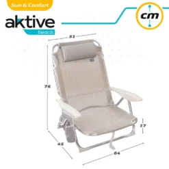 Aktive Beach Multi Position Aluminum Folding Chair -CRESI Dive Shop aktive beach multi position aluminum folding chair 5