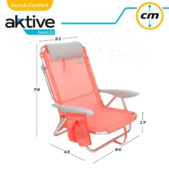 Aktive Beach Multi Position Folding Beach Chair With Cushion 14 Aktive Beach Multi Position Folding Beach Chair With Cushion -CRESI Dive Shop aktive beach multi position folding beach chair with cushion 5