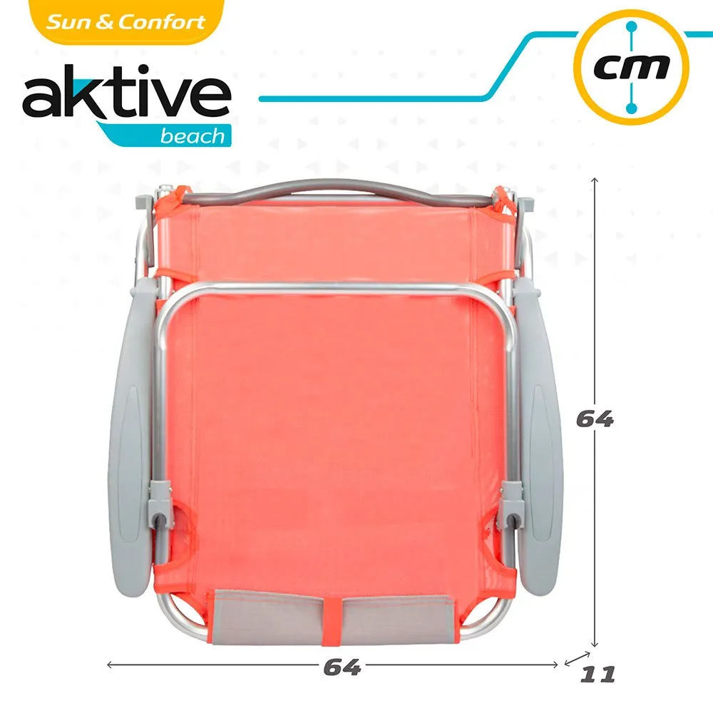 Aktive Beach Multi Position Folding Beach Chair With Cushion 9 Aktive Beach Multi Position Folding Beach Chair With Cushion - Image 7