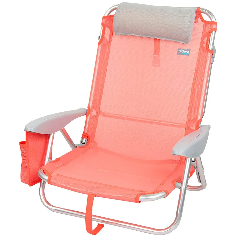 Aktive Beach Multi Position Folding Beach Chair With Cushion 3 Aktive Beach Multi Position Folding Beach Chair With Cushion