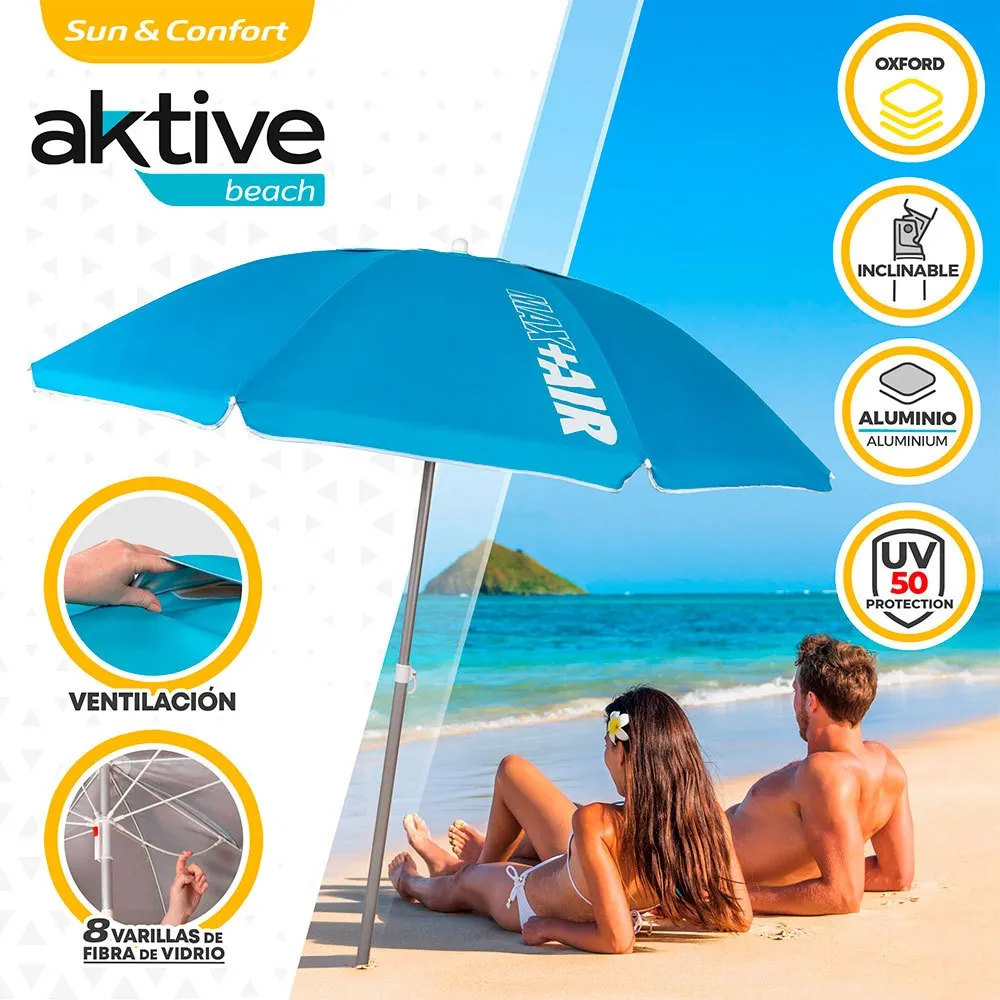 Aktive Beach Umbrella 200cm UV50 Protection 4 Aktive Beach Umbrella 200cm UV50 Protection - Image 2