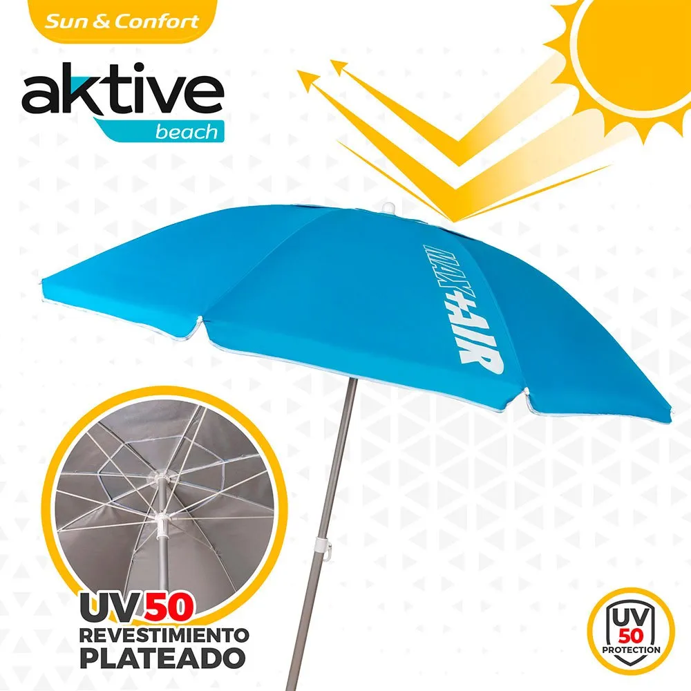 Aktive Beach Umbrella 200cm UV50 Protection 6 Aktive Beach Umbrella 200cm UV50 Protection - Image 4