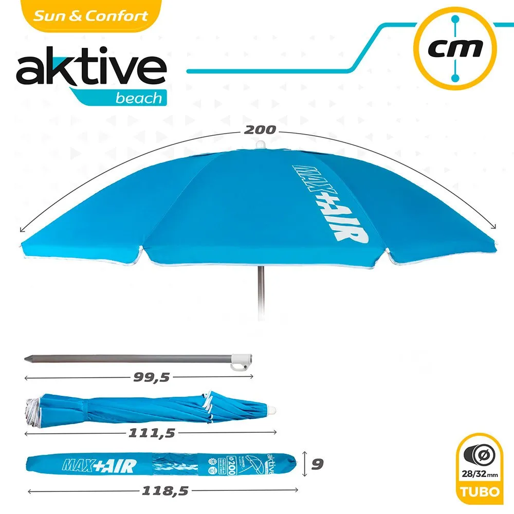 Aktive Beach Umbrella 200cm UV50 Protection 10 Aktive Beach Umbrella 200cm UV50 Protection - Image 8