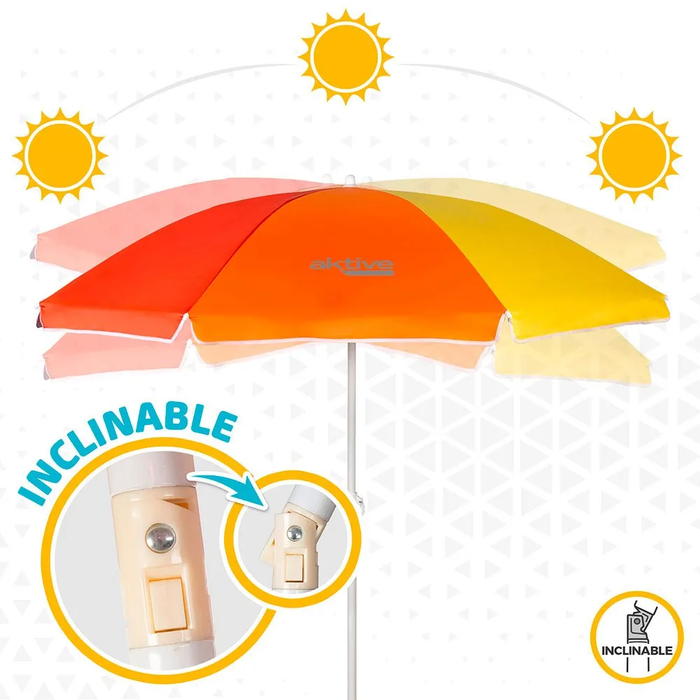 Aktive Beach Windproof Umbrella 180cm UV50 Protection 7 Aktive Beach Windproof Umbrella 180cm UV50 Protection - Image 5