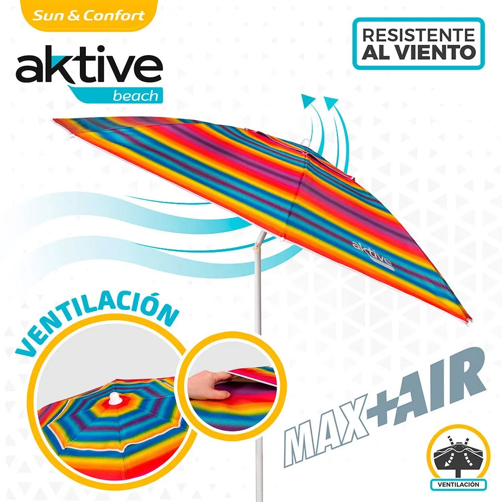 Aktive Beach Windproof Umbrella 220cm UV50 Protection 5 Aktive Beach Windproof Umbrella 220cm UV50 Protection - Image 3