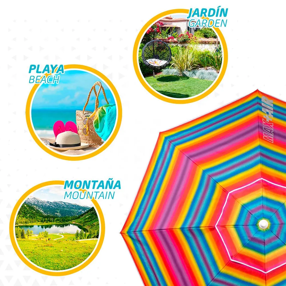 Aktive Beach Windproof Umbrella 220cm UV50 Protection 9 Aktive Beach Windproof Umbrella 220cm UV50 Protection - Image 7