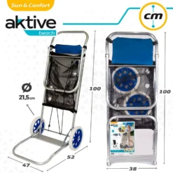 Aktive Chair Mover Trolley Beach 52x37x105 Cm -CRESI Dive Shop aktive chair mover trolley beach 52x37x105 cm 6