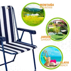 Aktive Fixed Folding Chair 53x47x85 Cm -CRESI Dive Shop aktive fixed folding chair 53x47x85 cm 4