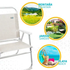 Aktive Fixed Folding Chair Aluminium 51x56x90 Cm -CRESI Dive Shop aktive fixed folding chair aluminium 51x56x90 cm 4