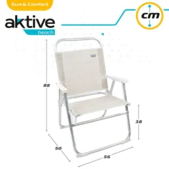Aktive Fixed Folding Chair Aluminium 51x56x90 Cm -CRESI Dive Shop aktive fixed folding chair aluminium 51x56x90 cm 5