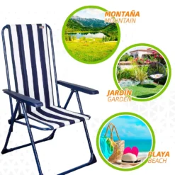 Aktive Folding Chair 5 Positions 59x59x105 Cm -CRESI Dive Shop aktive folding chair 5 positions 59x59x105 cm 4