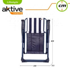 Aktive Folding Chair 5 Positions 59x59x105 Cm -CRESI Dive Shop aktive folding chair 5 positions 59x59x105 cm 6