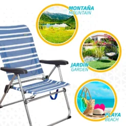 Aktive Folding Chair 5 Positions 61x63x93 Cm -CRESI Dive Shop aktive folding chair 5 positions 61x63x93 cm 4