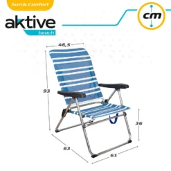 Aktive Folding Chair 5 Positions 61x63x93 Cm -CRESI Dive Shop aktive folding chair 5 positions 61x63x93 cm 5