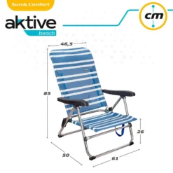 Aktive Folding Chair 5 Positions Low 61x50x85 Cm -CRESI Dive Shop aktive folding chair 5 positions low 61x50x85 cm 5