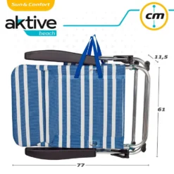 Aktive Folding Chair 5 Positions Low 61x50x85 Cm -CRESI Dive Shop aktive folding chair 5 positions low 61x50x85 cm 6
