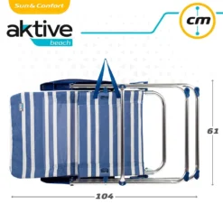 Aktive Folding Chair High Backrest 5 Positions 61x69x108 Cm -CRESI Dive Shop aktive folding chair high backrest 5 positions 61x69x108 cm 6