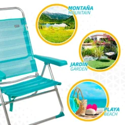 Aktive Folding Chair Multi-Position Aluminium 50x64x100 Cm -CRESI Dive Shop aktive folding chair multi position aluminium 50x64x100 cm 4