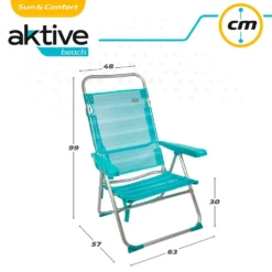 Aktive Folding Chair Multi-Position Aluminium 50x64x100 Cm -CRESI Dive Shop aktive folding chair multi position aluminium 50x64x100 cm 5