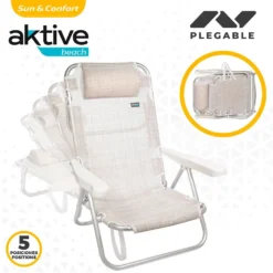 Aktive Folding Chair Multi-Position Aluminium 62x48x83 Cm -CRESI Dive Shop aktive folding chair multi position aluminium 62x48x83 cm 2