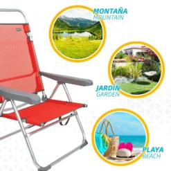 Aktive Folding Chair Multi-Position Aluminium 63x57x99 Cm -CRESI Dive Shop aktive folding chair multi position aluminium 63x57x99 cm 4