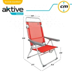 Aktive Folding Chair Multi-Position Aluminium 63x57x99 Cm -CRESI Dive Shop aktive folding chair multi position aluminium 63x57x99 cm 5