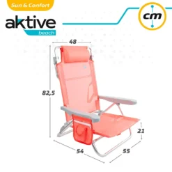 Aktive Low Folding Chair Multi-Position Aluminium 48x54x82.5 Cm -CRESI Dive Shop aktive low folding chair multi position aluminium 48x54x82.5 cm 3