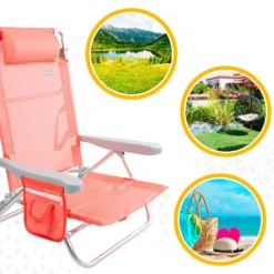 Aktive Low Folding Chair Multi-Position Aluminium 48x54x82.5 Cm -CRESI Dive Shop aktive low folding chair multi position aluminium 48x54x82.5 cm 5