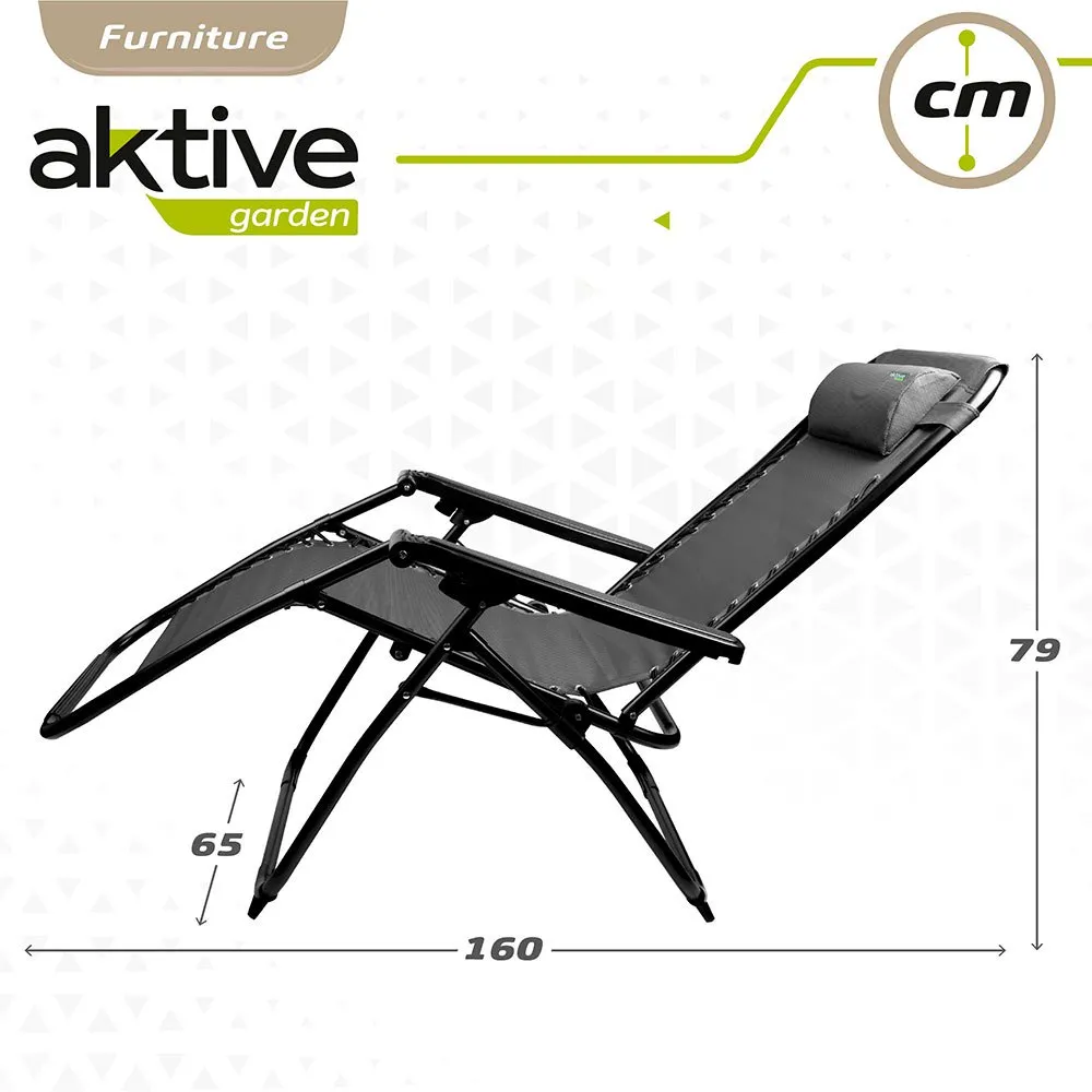Aktive Reclining And Folding Zero Gravity Sunbed 65x108x160 Cm 9 Aktive Reclining And Folding Zero Gravity Sunbed 65x108x160 Cm - Image 7