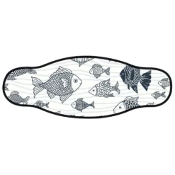 Neoprene Mask Strap Herd Fishes Double Velcro
