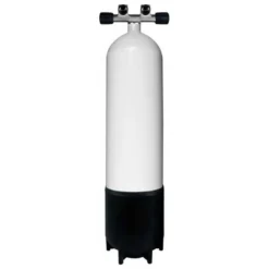 BTS Steel Scuba Tank 18L 230 Bar Twin Valve 2 Fixed Outlets