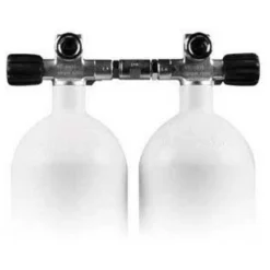 BTS Twinset Steel Scuba Tanks 10L 230 Bar Manifold