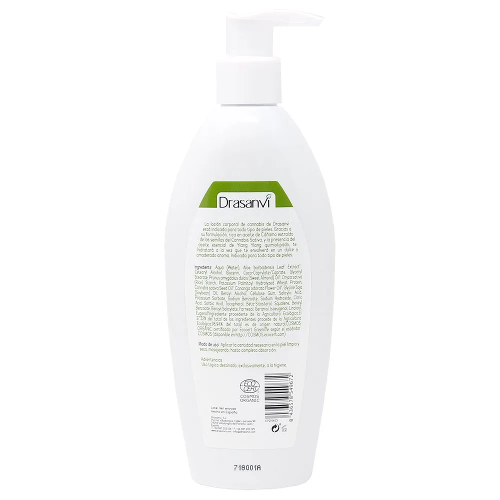Drasanvi Cannabis Ecocert Bio Body Lotion 300ml 5 Drasanvi Cannabis Ecocert Bio Body Lotion 300ml - Image 3