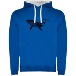 Whale Tribal Two-Colour Hoodie